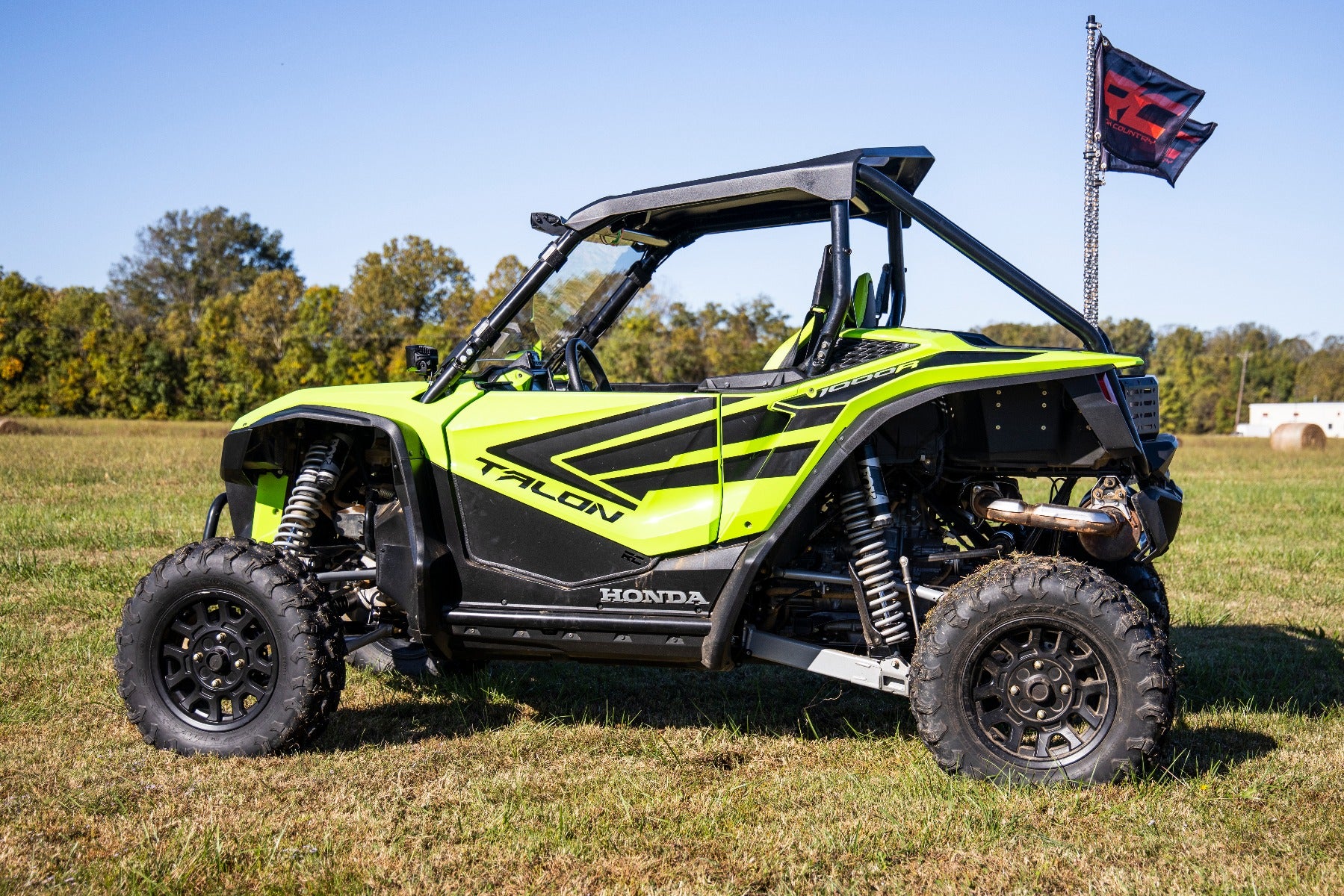 Whip Mount | Bed | 4' Multl-Color LED Whip Pair | Honda Talon 1000 by Rough Country