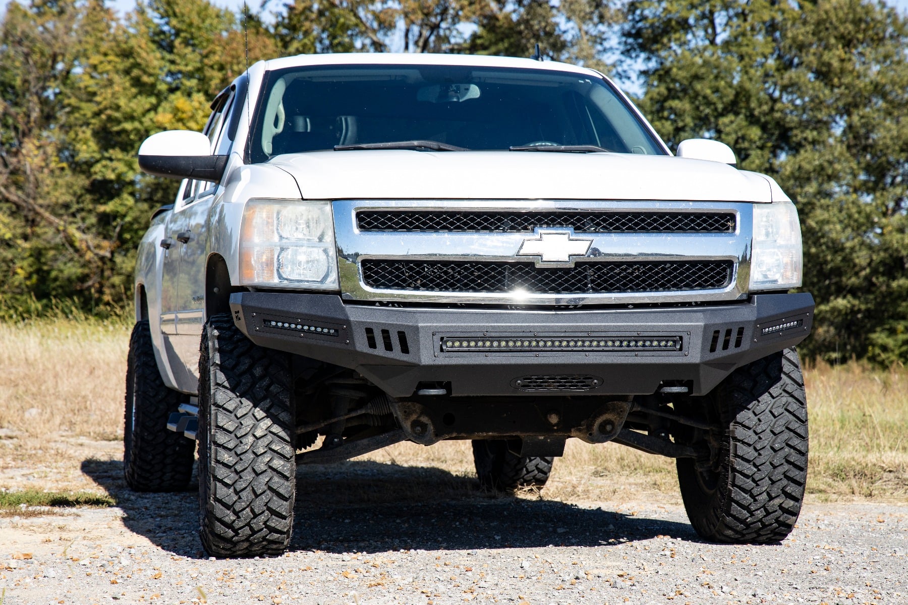 Front High Clearance Bumper | BLK LEDs | Chevy Silverado 1500 2WD/4WD (07-13) by Rough Country