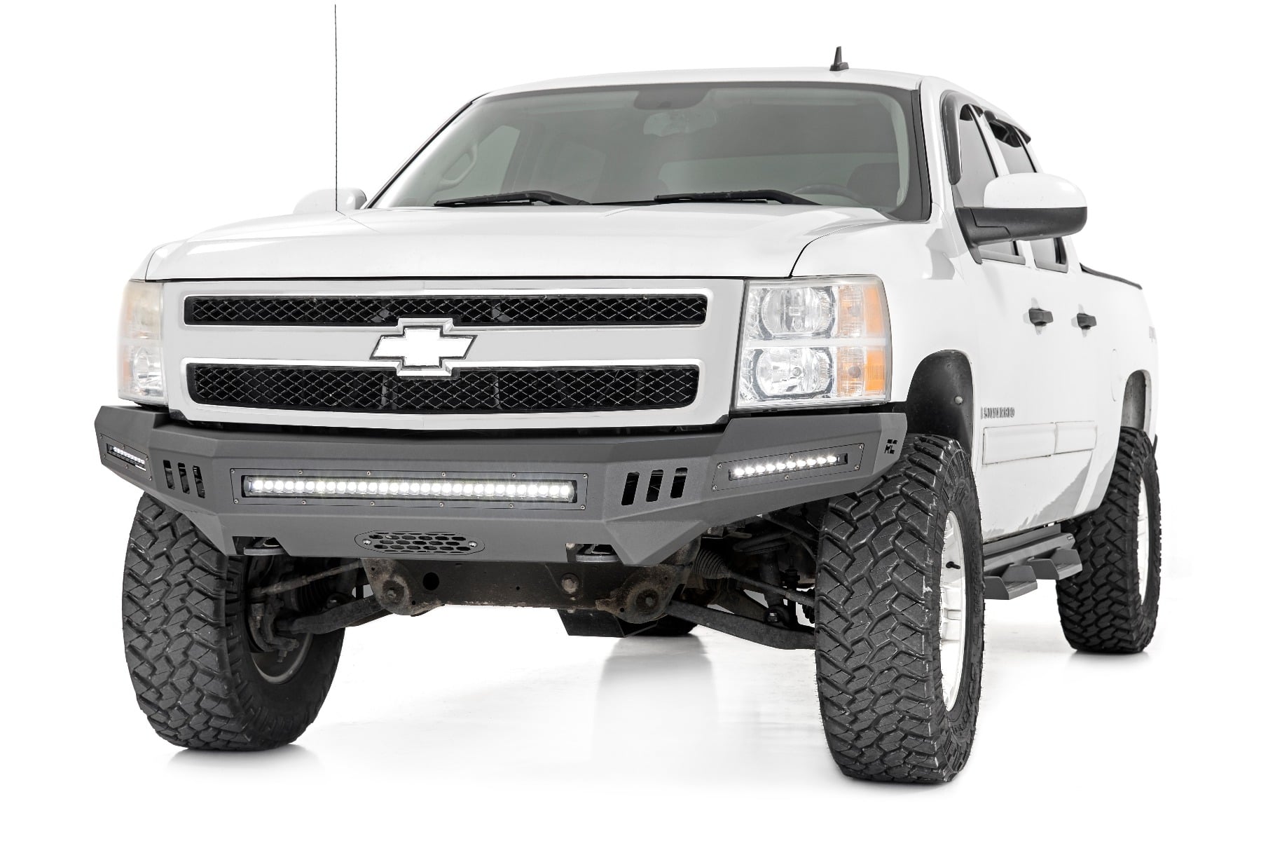 Front High Clearance Bumper | BLK LEDs | Chevy Silverado 1500 2WD/4WD (07-13) by Rough Country
