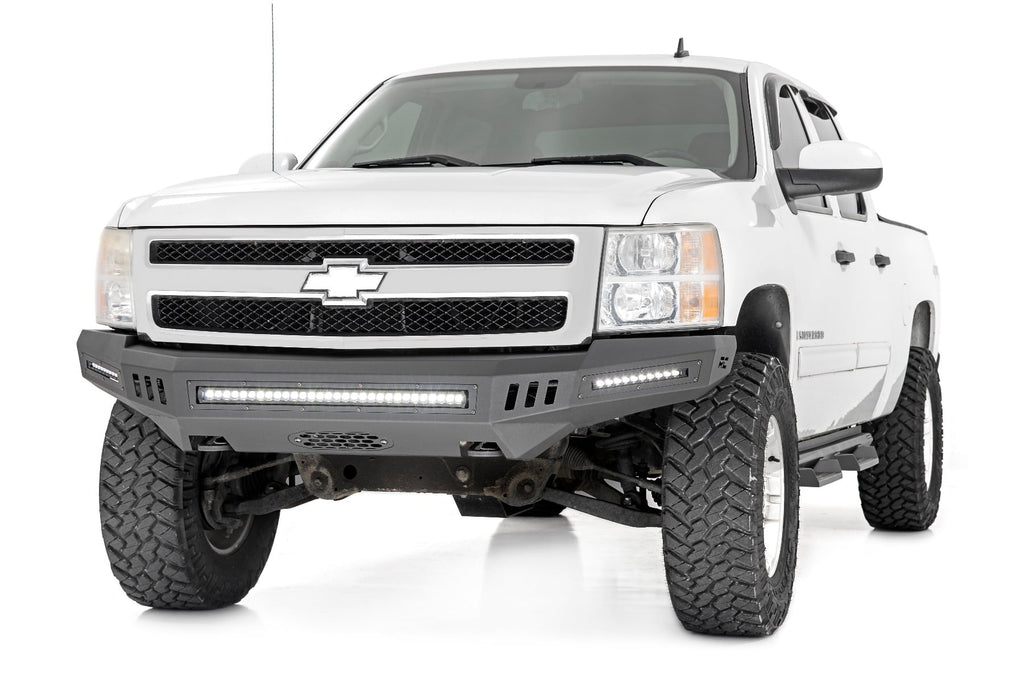Front High Clearance Bumper | BLK LEDs | Chevy Silverado 1500 2WD/4WD (07-13) by Rough Country
