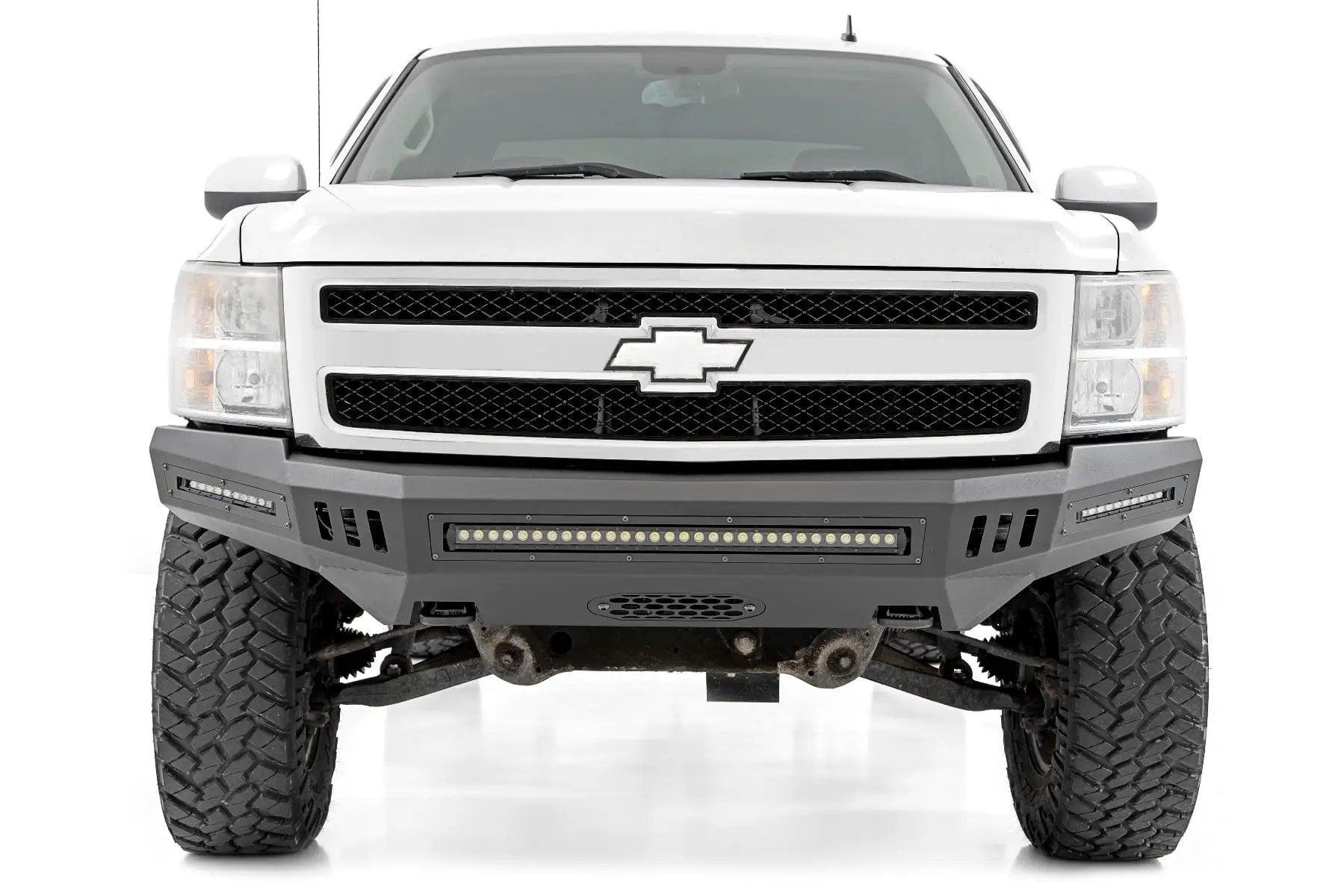 Front High Clearance Bumper | BLK LEDs | Chevy Silverado 1500 2WD/4WD (07-13) by Rough Country