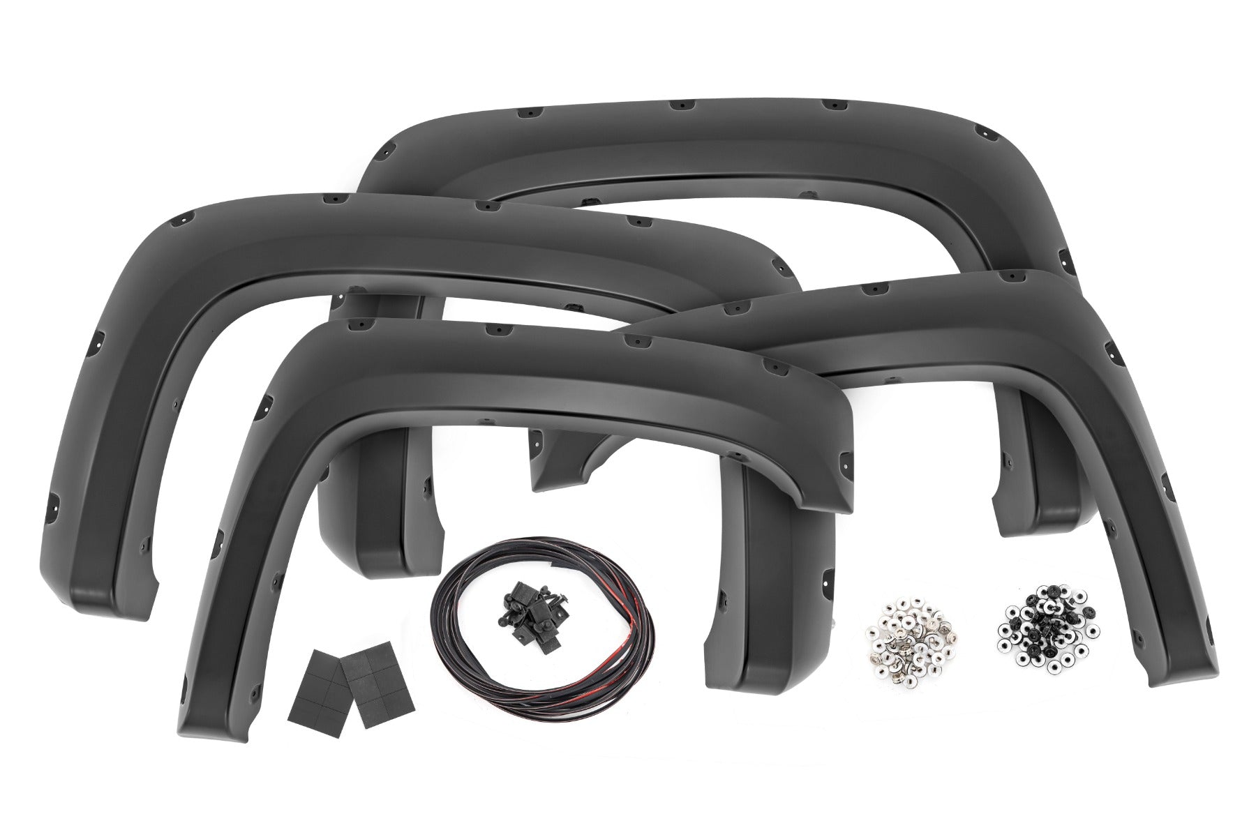 Pocket Fender Flares | GBA Black | Chevy Silverado 1500/2500HD/3500HD (07-14) by Rough Country