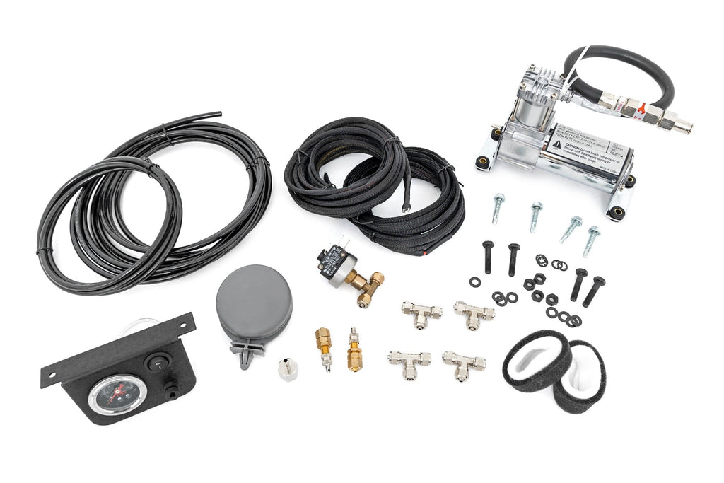 Onboard Air Bag Compressor Kit w/Gauge by Rough Country