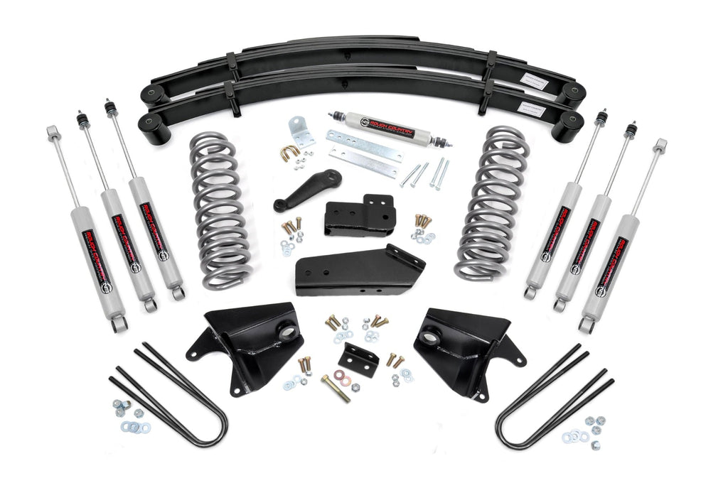 4 Inch Lift Kit | Quad Front Shocks | Rear Springs | Ford F-150 4WD (80-96) by Rough Country