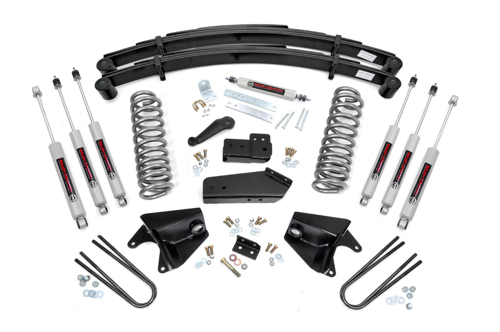 4 Inch Lift Kit | Quad Front Shocks | Rear Springs | Ford Bronco 4WD (80-96) by Rough Country