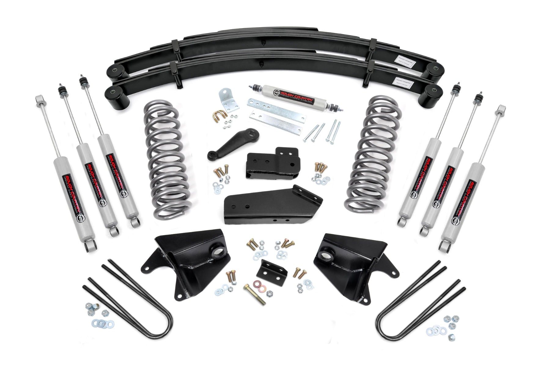 4 Inch Lift Kit | Quad Front Shocks | Rear Springs | Ford F-150 4WD (80-96) by Rough Country