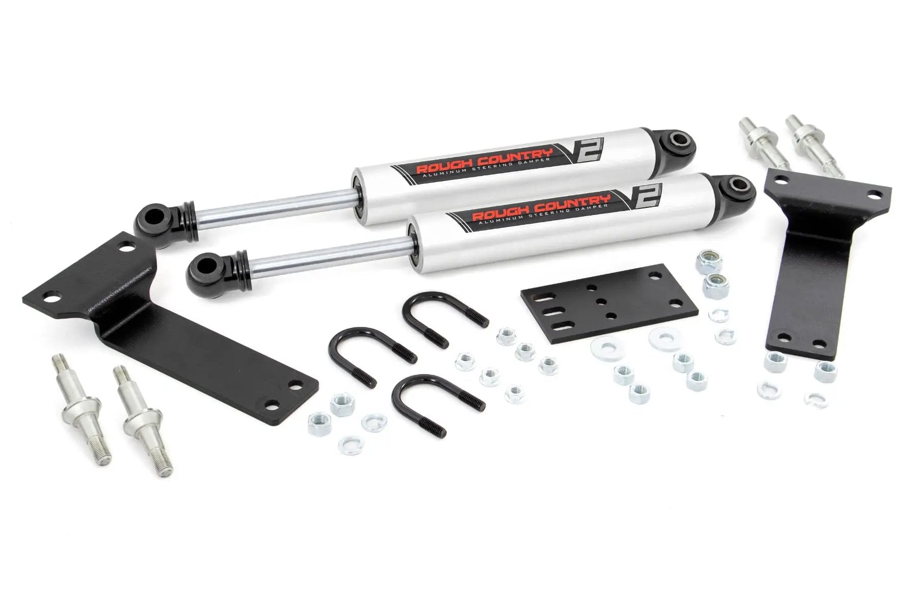 V2 Steering Stabilizer | Dual | 2-8 Inch Lift | Ford Excursion (00-05)/Super Duty (99-04) by Rough Country