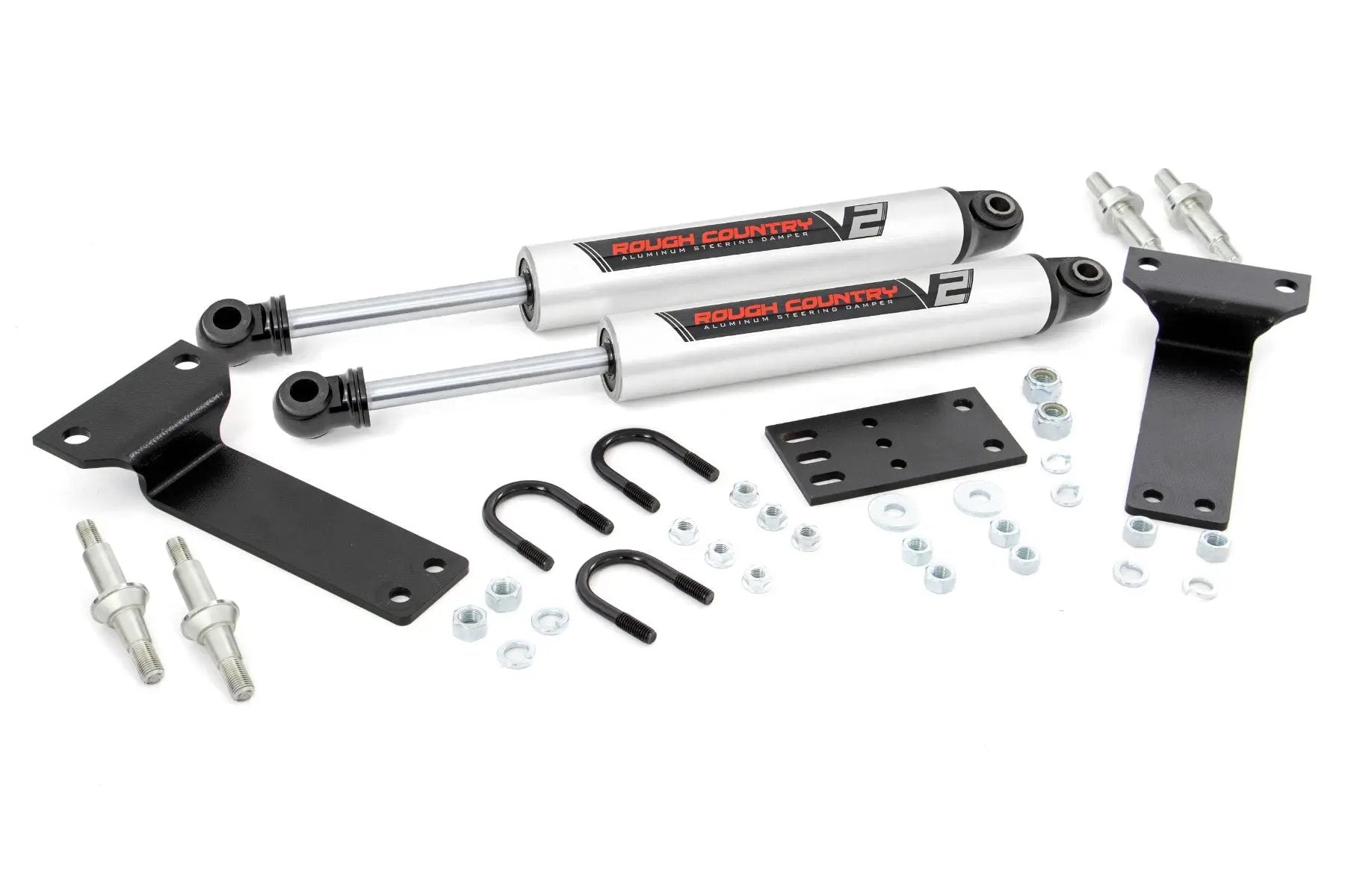 V2 Steering Stabilizer | Dual | 2-8 Inch Lift | Ford Excursion (00-05)/Super Duty (99-04) by Rough Country