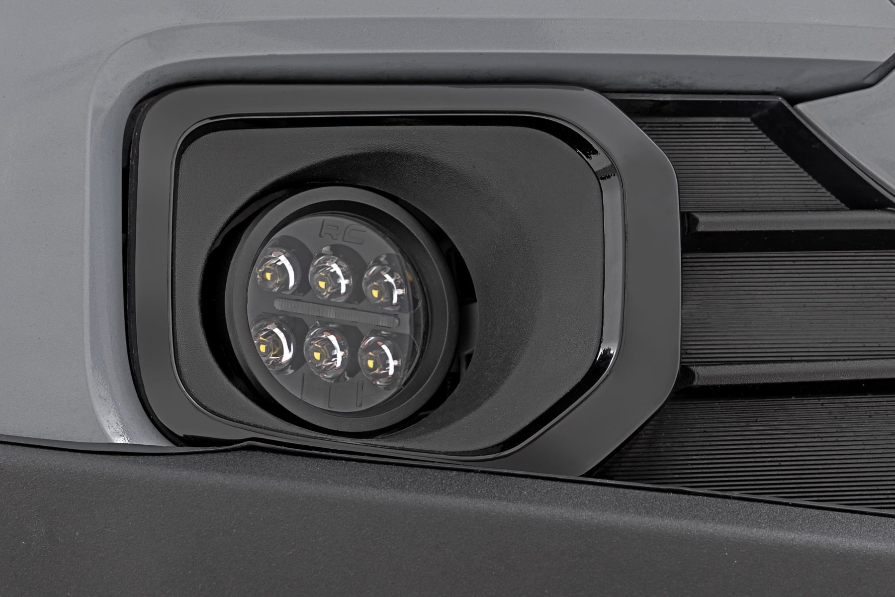 LED Fog Light Kit | 3.5 Inch Round Black Series | Amber DRL | Toyota Tacoma (16-23) by Rough Country
