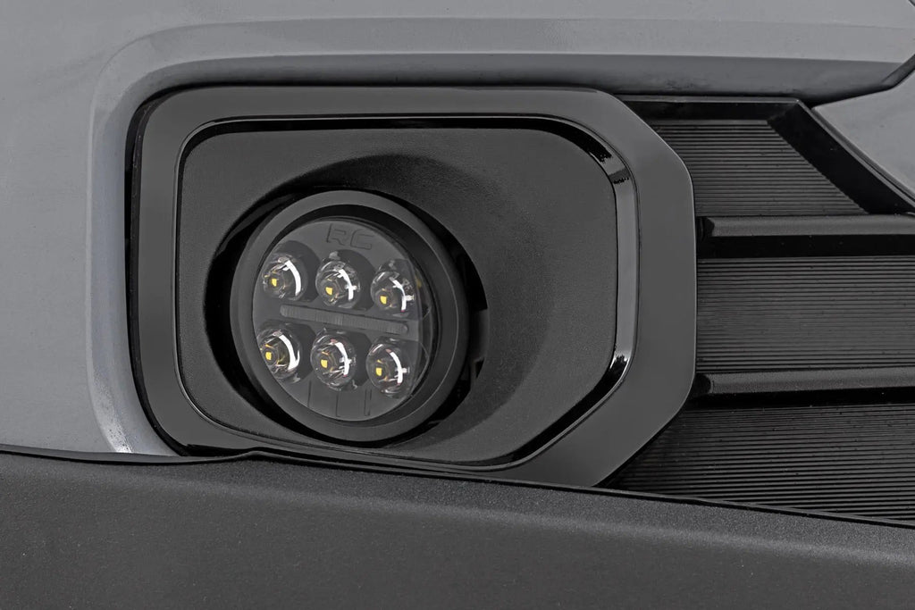 LED Fog Light Kit | 3.5 Inch Round Black Series | Amber DRL | Toyota Tacoma (16-23) by Rough Country