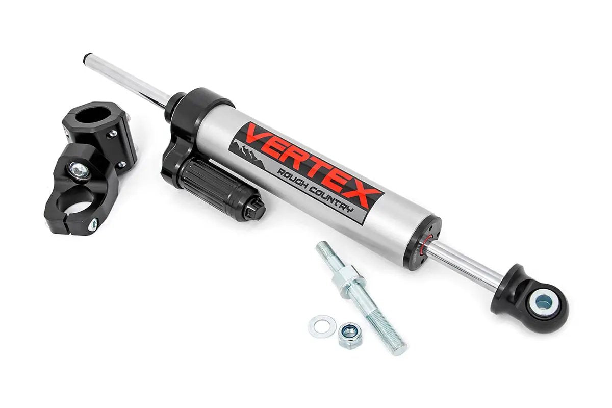 Vertex Steering Stabilizer | Pass-Through | Jeep Wrangler JK/Wrangler Unlimited (07-18) by Rough Country