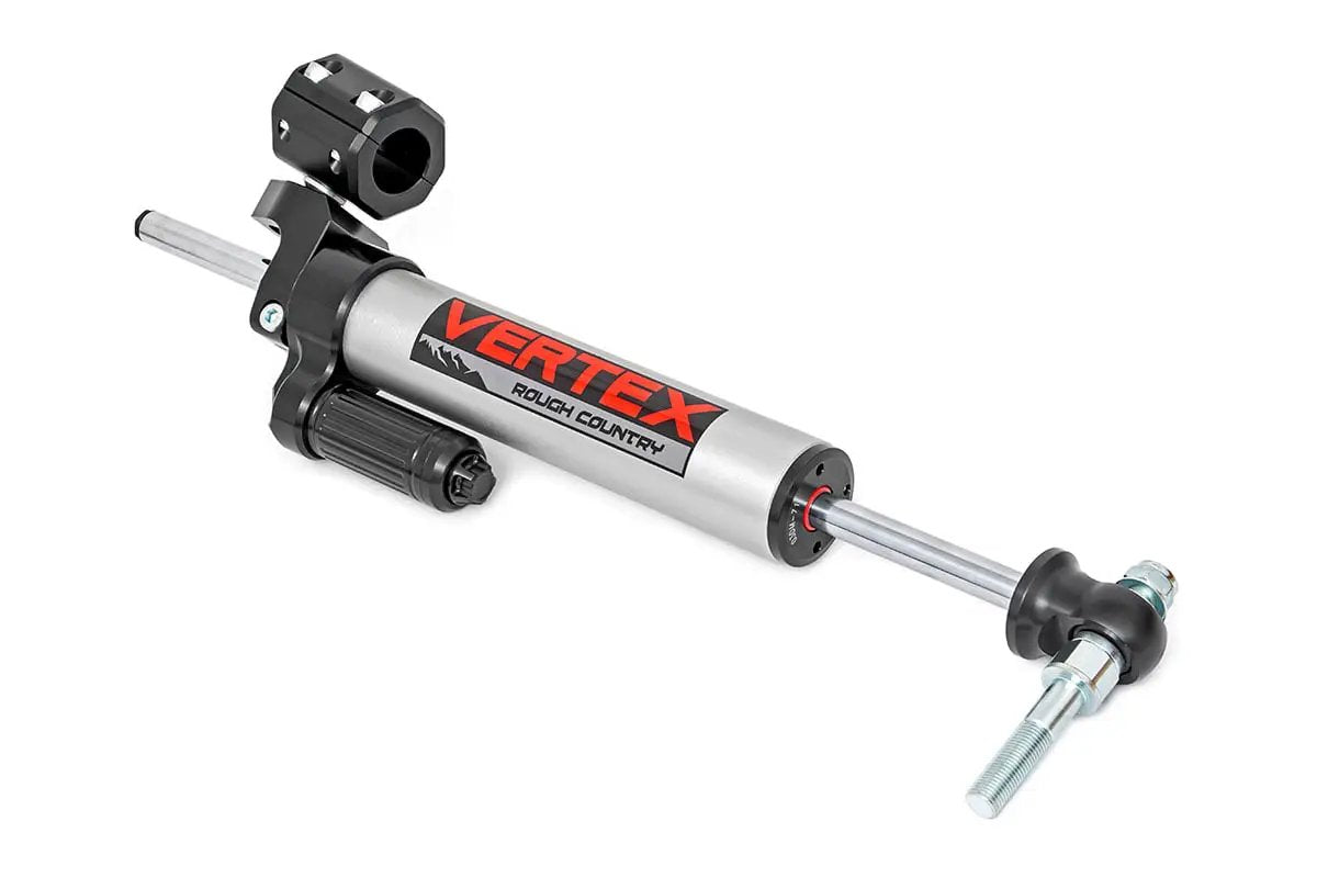 Vertex Steering Stabilizer | Pass-Through | Jeep Wrangler JK/Wrangler Unlimited (07-18) by Rough Country