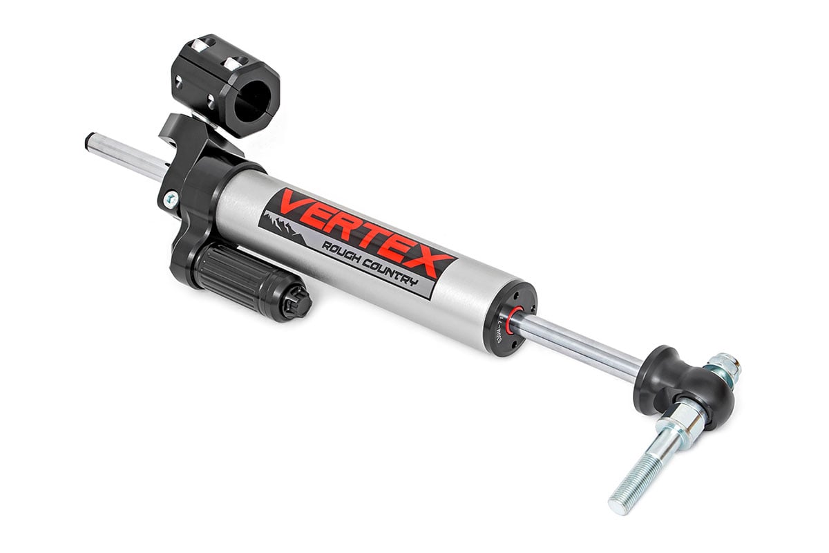 Vertex Steering Stabilizer | Pass-Through | Jeep Wrangler JK/Wrangler Unlimited (07-18) by Rough Country