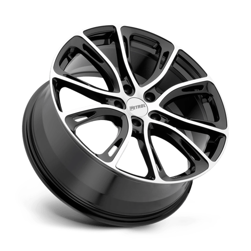 P5A 17X7.5 5X100 72.1 +35 G-BLK-MACH by Petrol Wheels