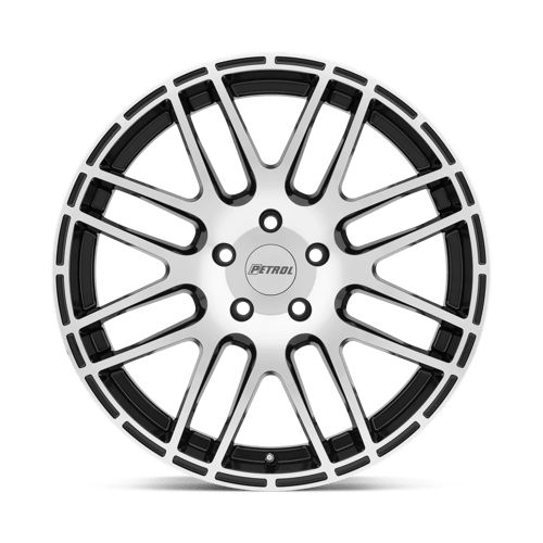 P6A 19X8 5X100 72.1 +35 G-BLK-MACH by Petrol Wheels