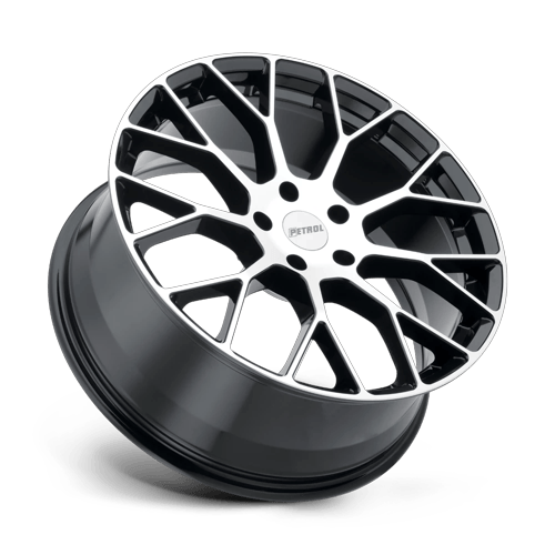 P2B 15X7 4X100 72.1 +40 G-BLK-MACH by Petrol Wheels