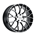 P2B 15X7 4X100 72.1 +40 G-BLK-MACH by Petrol Wheels