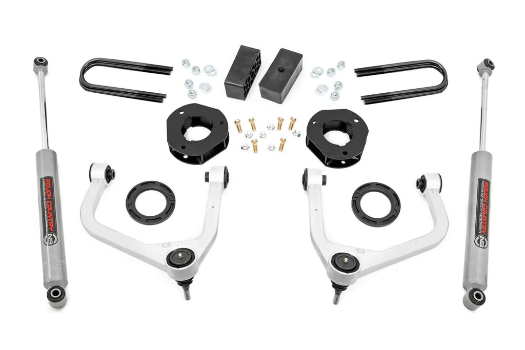 3.5 Inch Lift Kit | Mono Leaf Rear | GMC Sierra 1500 2WD/4WD (2019-2024) by Rough Country