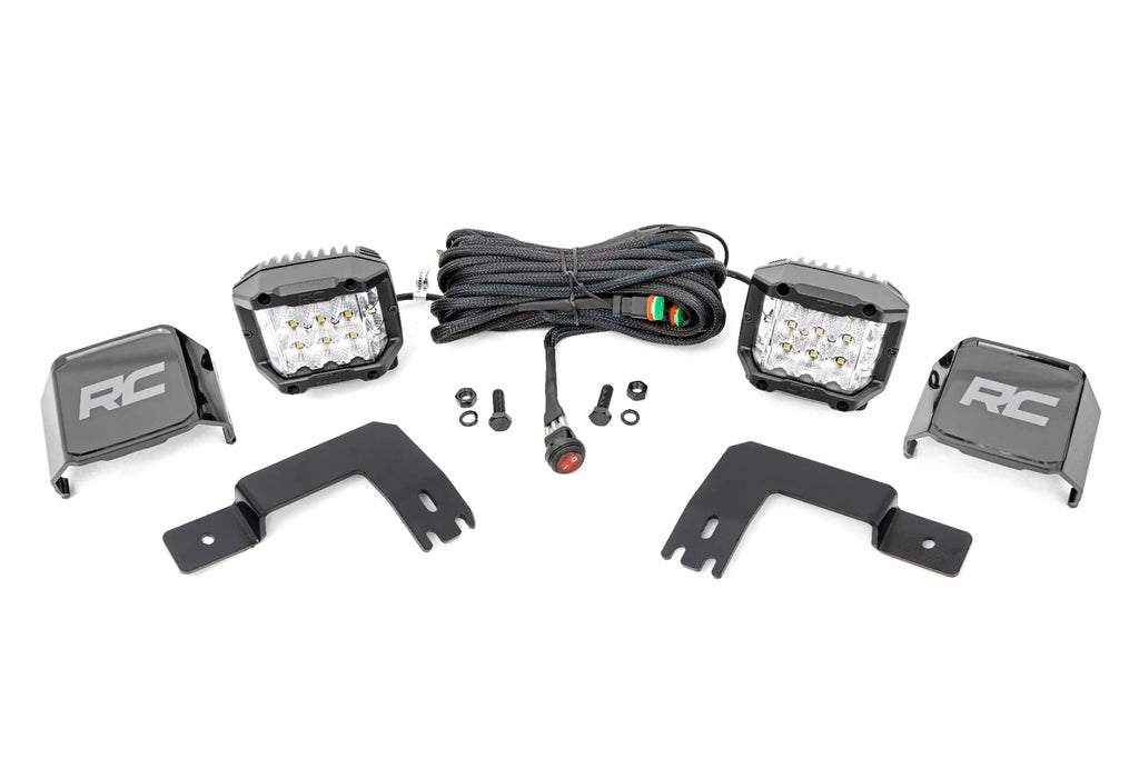 LED Light | Under Bed Mount | 3" Chrome Pair | Wide Angle | Polaris XPEDITION ADV 5 by Rough Country