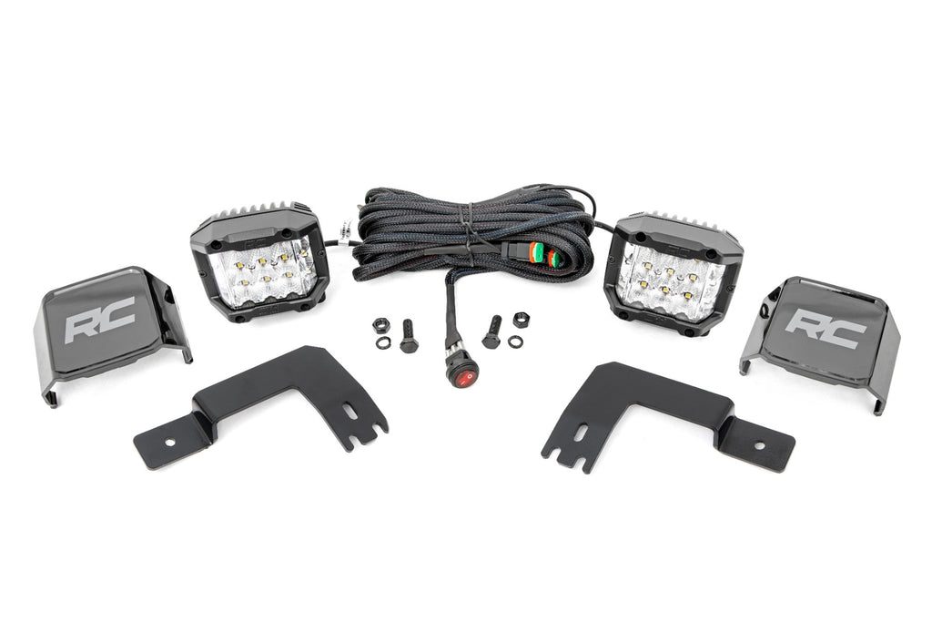LED Light | Under Bed Mount | 3" Chrome Pair | Wide Angle | Polaris XPEDITION ADV 5 by Rough Country