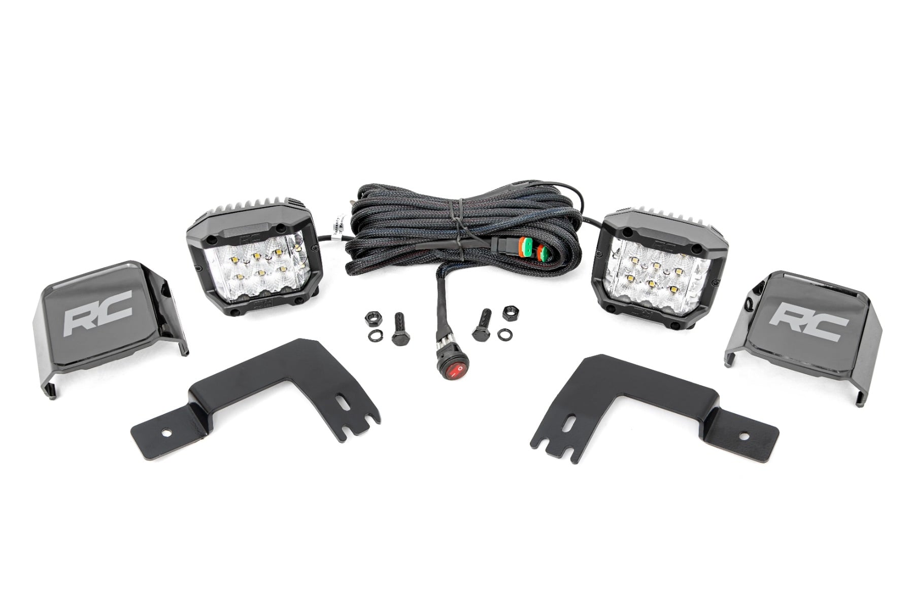 LED Light | Under Bed Mount | 3" Chrome Pair | Wide Angle | Polaris XPEDITION ADV 5 by Rough Country