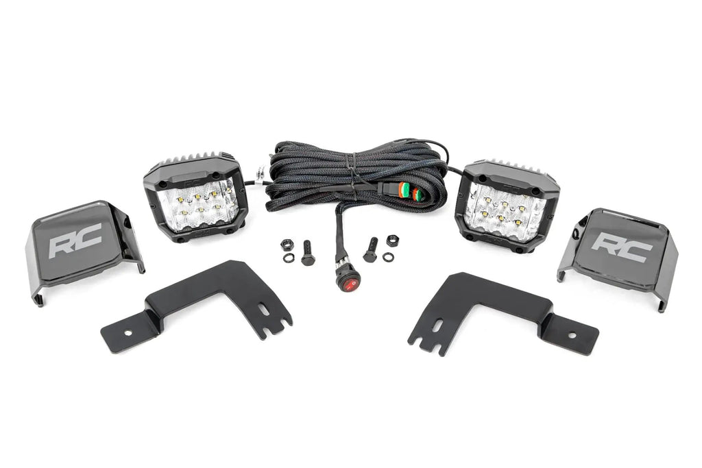 LED Light | Under Bed Mount | 3" Chrome Pair | Wide Angle | Polaris XPEDITION ADV 5 by Rough Country
