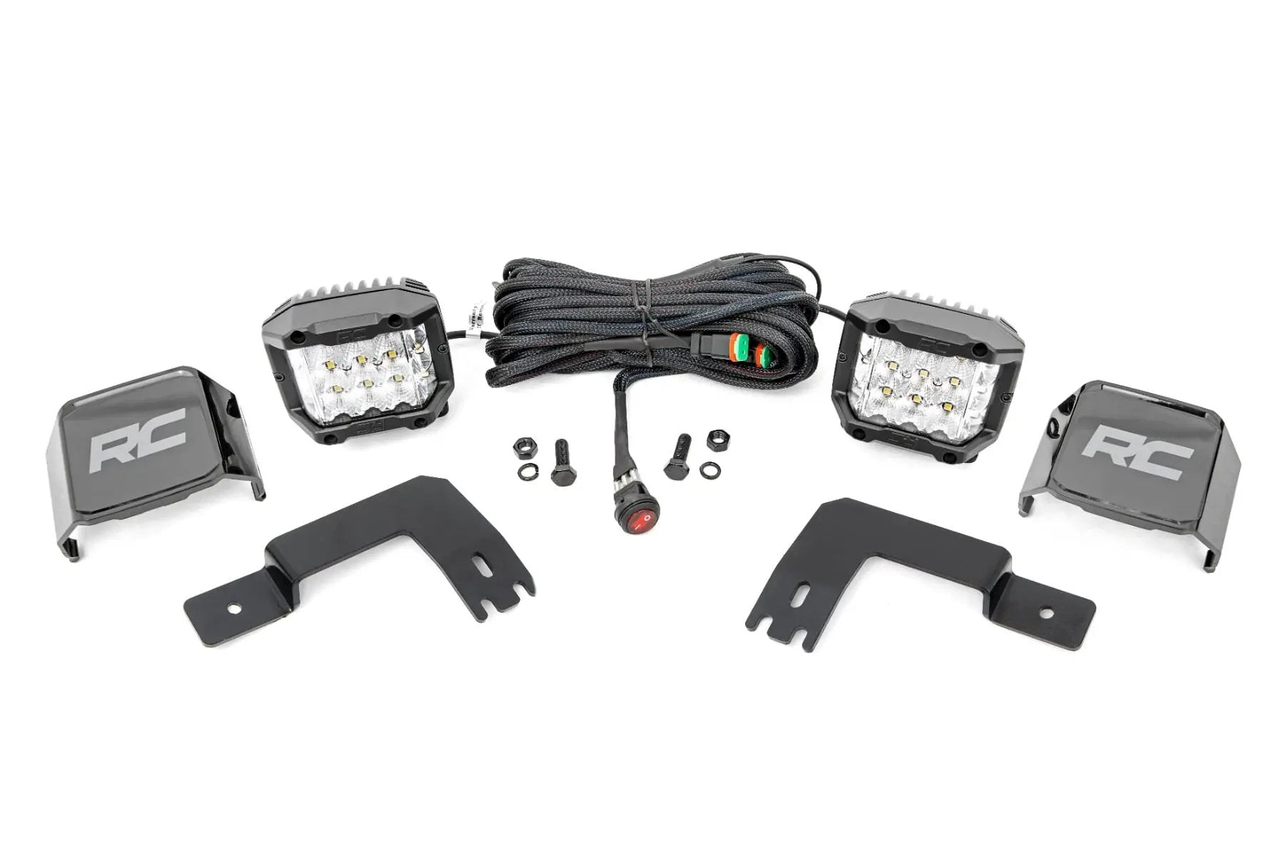 LED Light | Under Bed Mount | 3" Chrome Pair | Wide Angle | Polaris XPEDITION ADV 5 by Rough Country