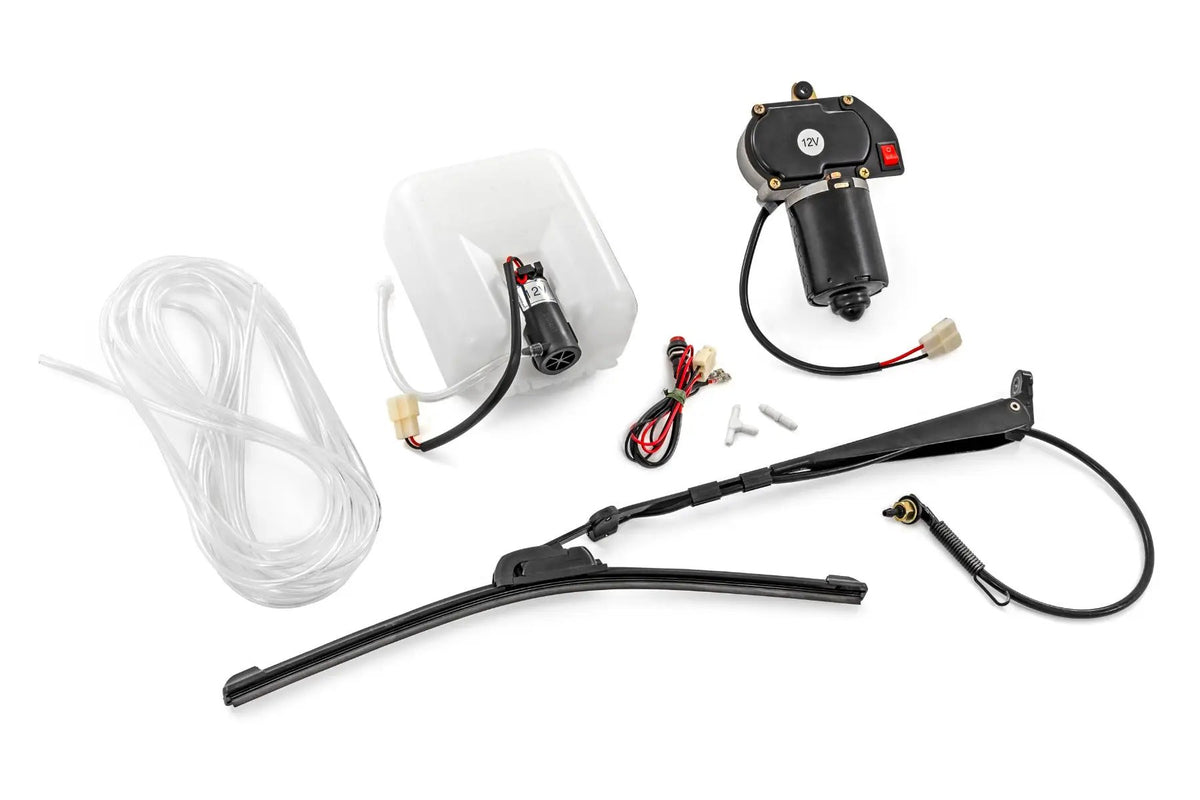 Universal UTV Powered Wiper w/Washer Tank | 16" Blade by Rough Country