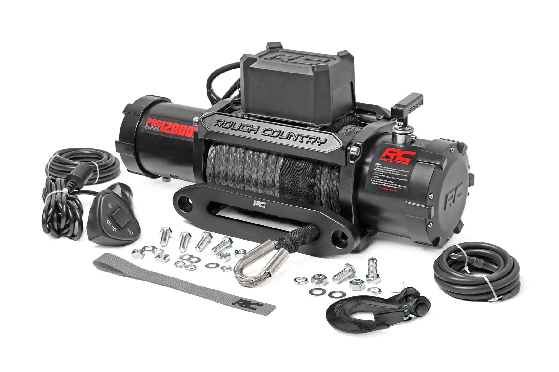 12000-Lb Pro Series Winch | Synthetic Rope by Rough Country