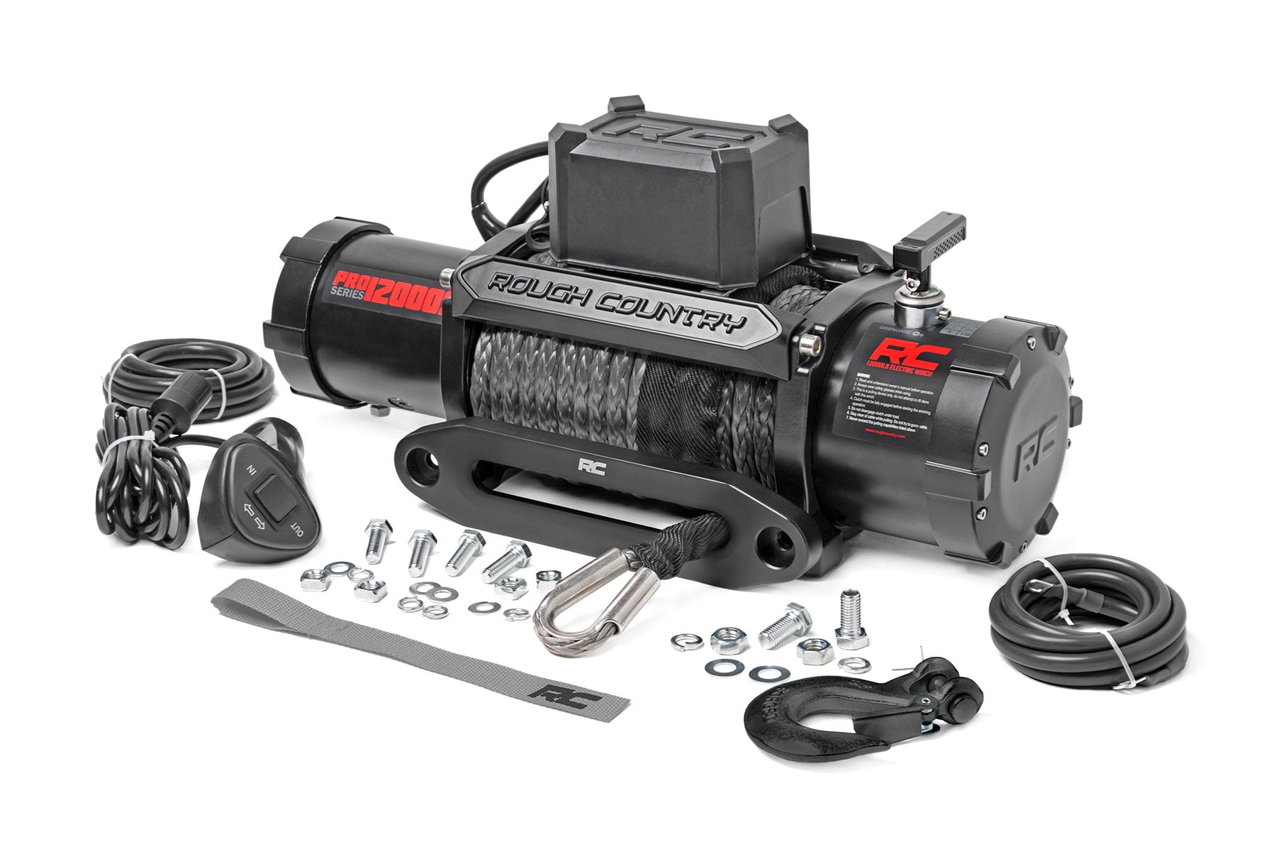 12000-Lb Pro Series Winch | Synthetic Rope by Rough Country