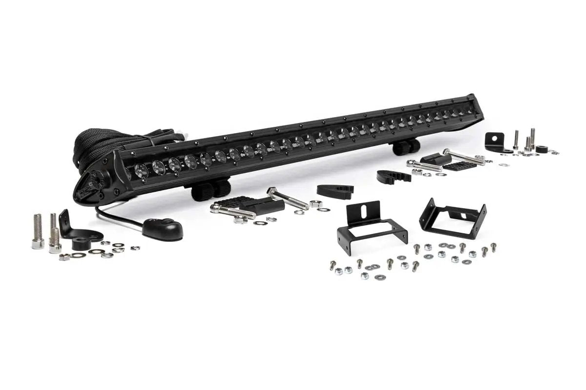 LED Light Kit | Grill Mount | 30" Black Single Row | Ford F-250/F-350 Super Duty (11-16) by Rough Country