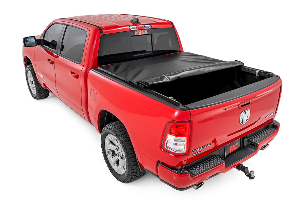 Soft Roll Up Bed Cover | 5'7" Bed | No Rambox | Ram 1500 (19-26)/1500 TRX (21-24) by Rough Country