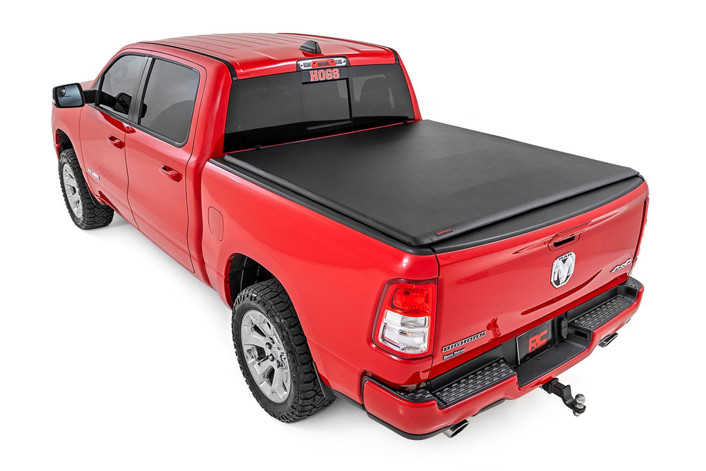 Soft Roll Up Bed Cover | 5'7" Bed | No Rambox | Ram 1500 (19-26)/1500 TRX (21-24) by Rough Country