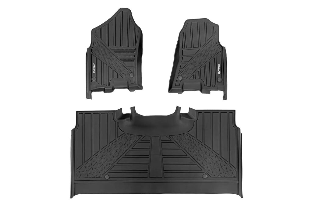 Flex-Fit Floor Mats | FR & RR | Crew | Ram 1500 (19-24)/1500 TRX (21-24) by Rough Country