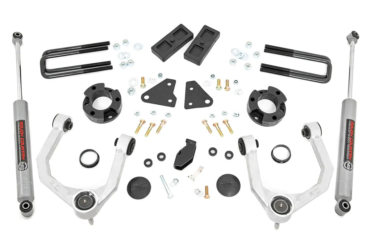 3.5 Inch Lift Kit | N3 | Cast Steel Knuckles | Ford Ranger 4WD (2019-2023) by Rough Country