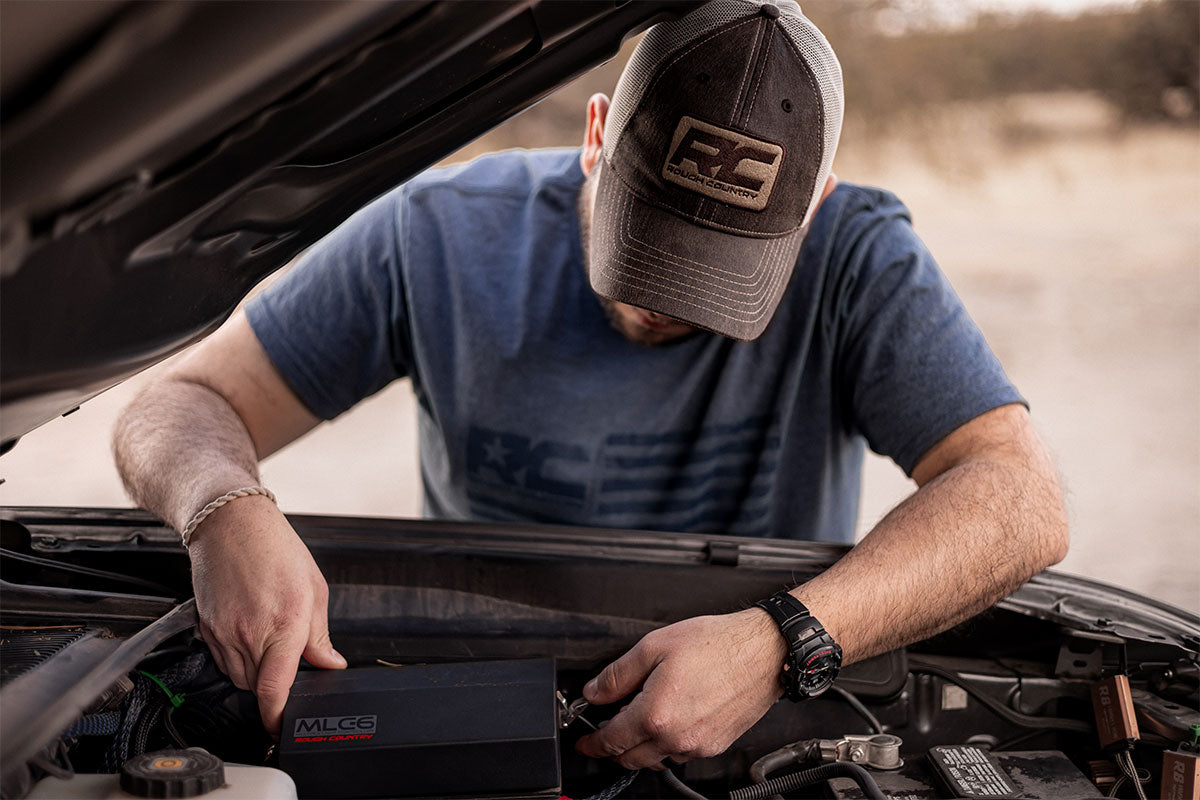 Rough Country Hat | Mesh | Brown Patch | Brown by Rough Country