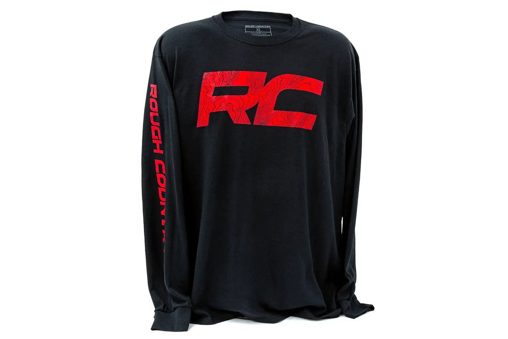 Rough Country Long Sleeve | RC Tread Sleeve | Black| XL by Rough Country