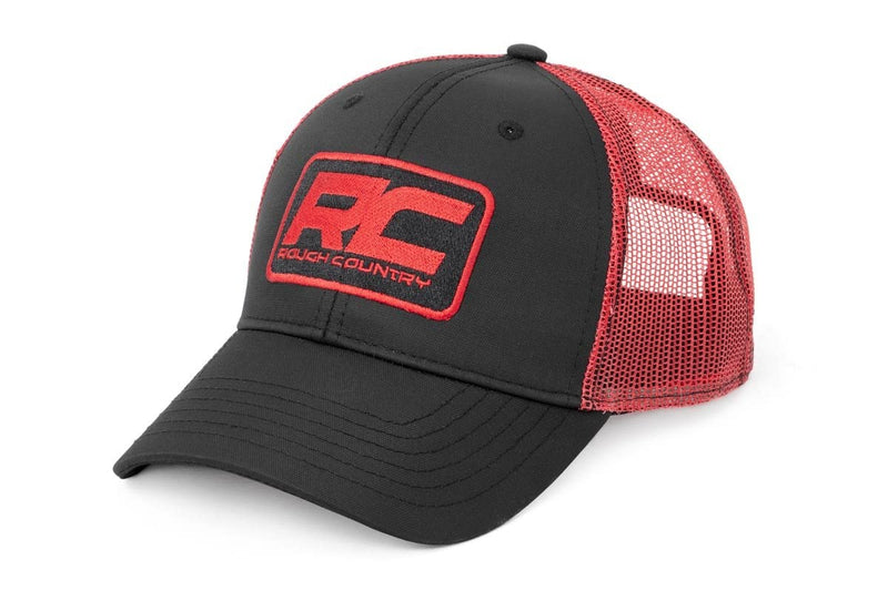 Rough Country Hat | Red Mesh | Rough Country Patch | Black/Red by Rough Country