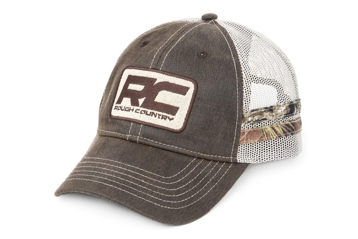 Rough Country Hat | Mesh | Rough Country Patch | Brown/Camo by Rough Country
