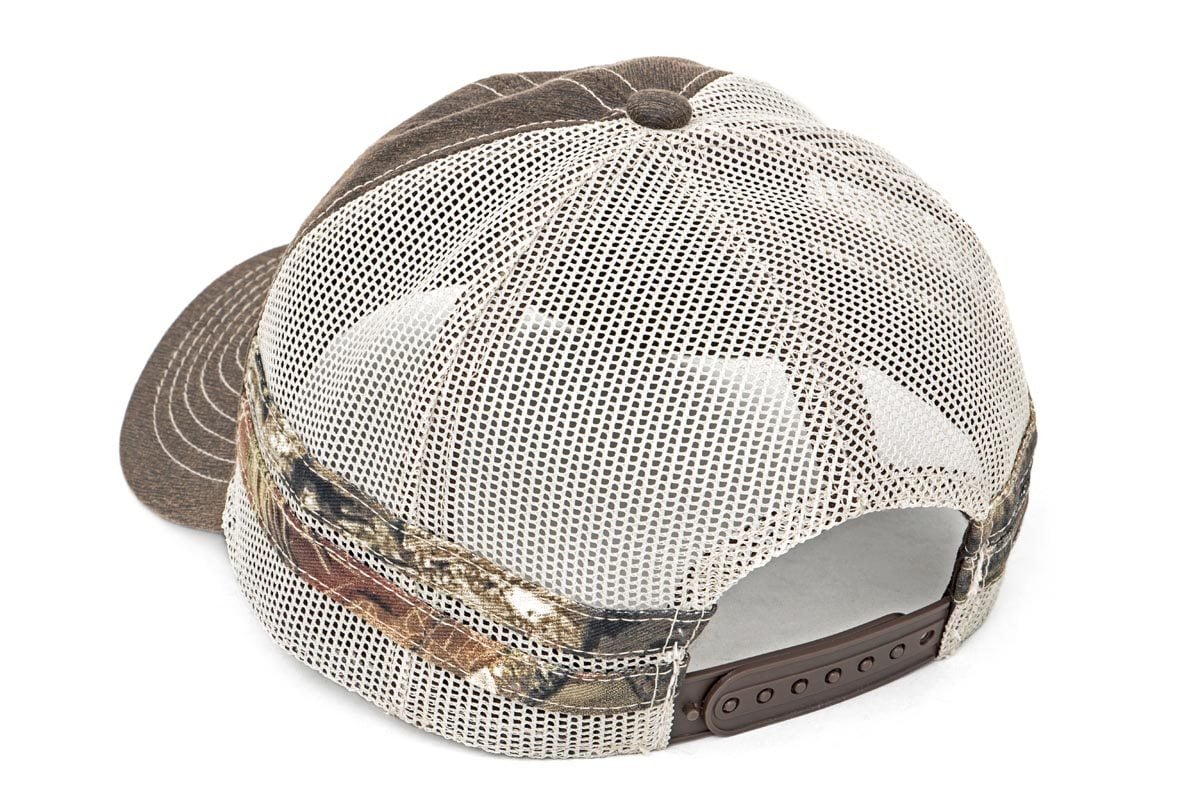 Rough Country Hat | Mesh | Rough Country Patch | Brown/Camo by Rough Country