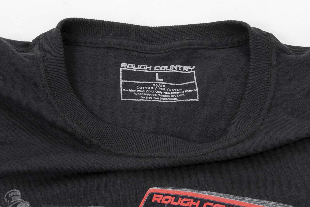 Rough Country T-Shirt | Long Sleeve | Vertex | Black | SM by Rough Country