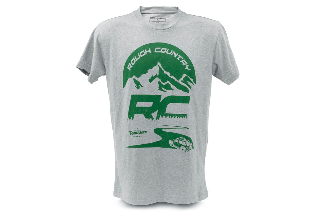 Rough Country T-Shirt | RC Mountains | HEATHER GRAY | MD by Rough Country