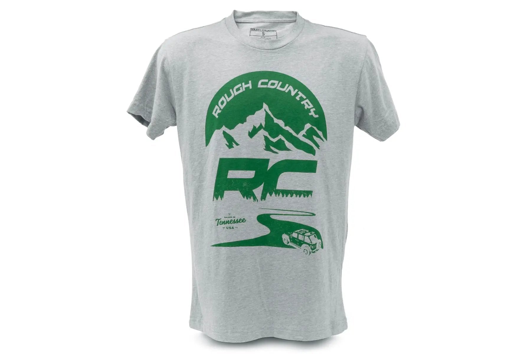 Rough Country T-Shirt | RC Mountains | HEATHER GRAY | LG by Rough Country