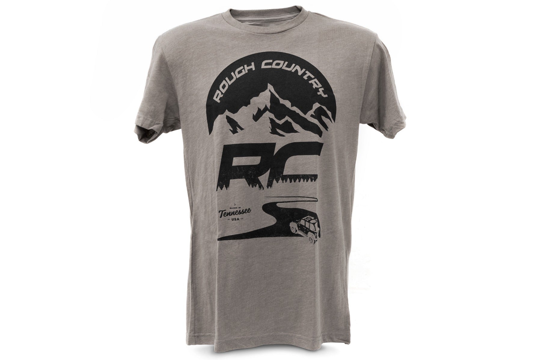 Rough Country T-Shirt | RC Mountains | Warm Gray | 3XL by Rough Country