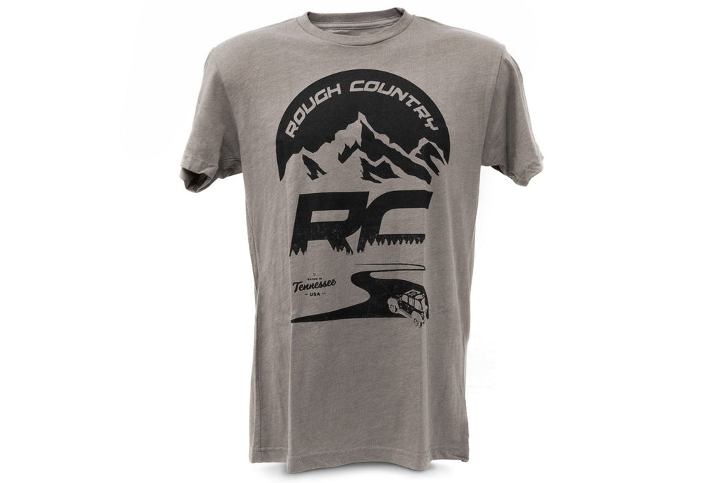 Rough Country T-Shirt | RC Mountains | Warm Gray | SM by Rough Country