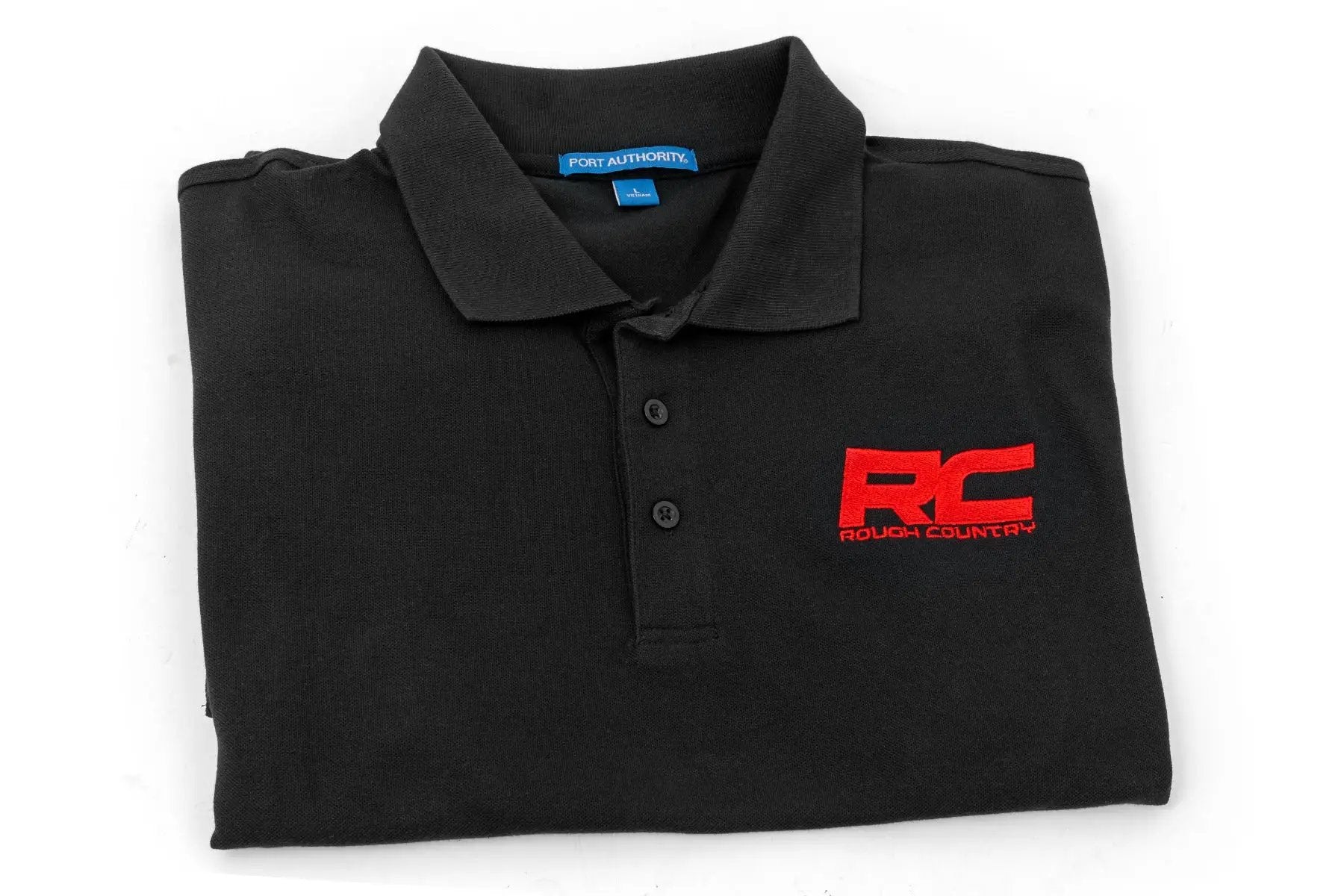 Rough Country Polo | Rough Country Logo | Black | Cotton | Size M by Rough Country