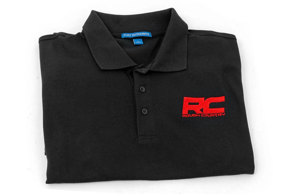 Rough Country Polo | Rough Country Logo | Black | Cotton | Size Large by Rough Country