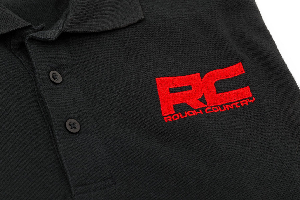 Rough Country Polo | Rough Country Logo | Black | Cotton | Size Large by Rough Country