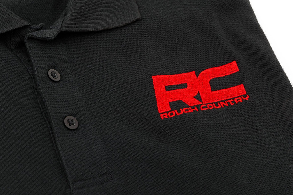 Rough Country Polo | Rough Country Logo | Black | Cotton | Size XL by Rough Country