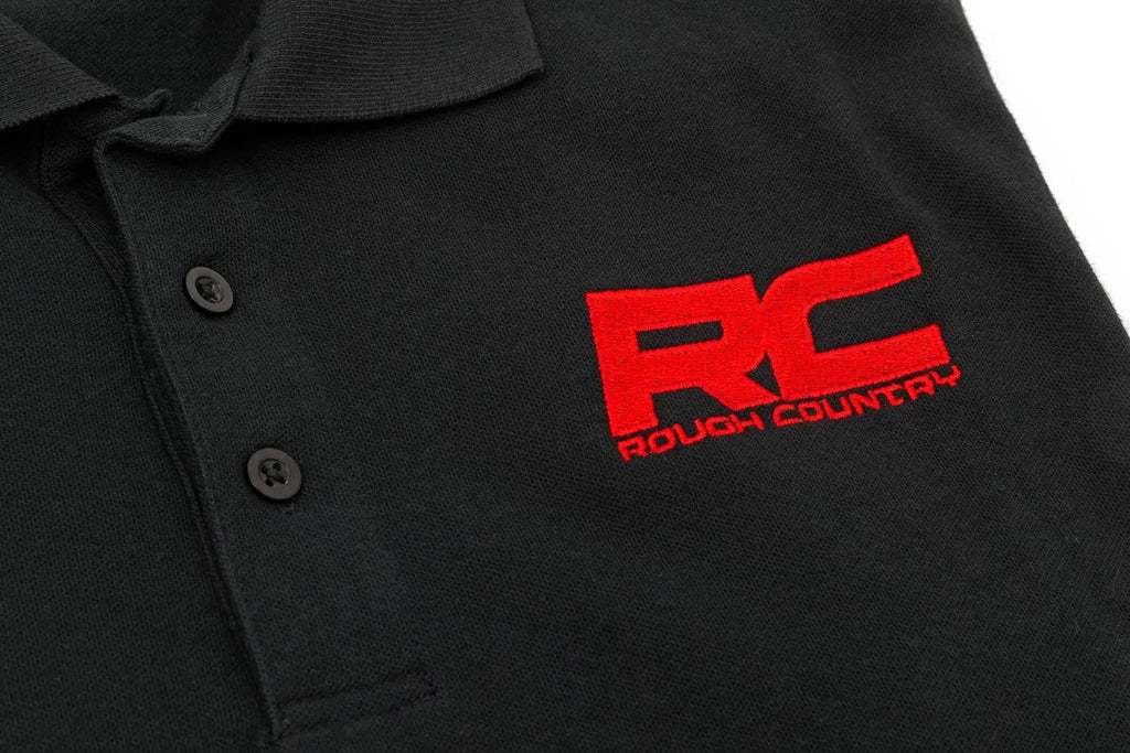 Rough Country Polo | Rough Country Logo | Black | Cotton | Size Large by Rough Country